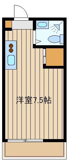 シャト-谷治3(1K/1階)の間取り写真