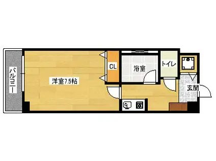 アムール祇園新橋(1K/4階)の間取り写真