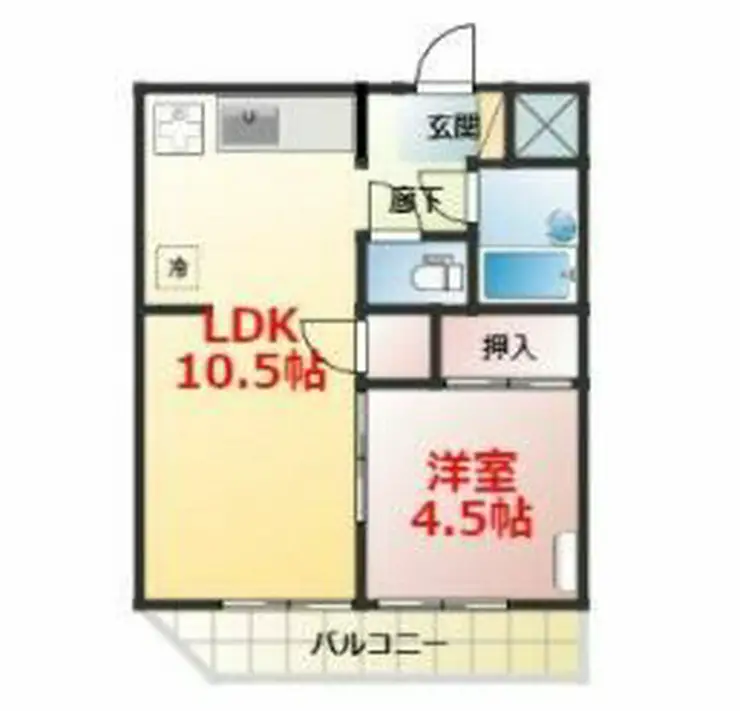 シャンロック湯本 4階階 間取り