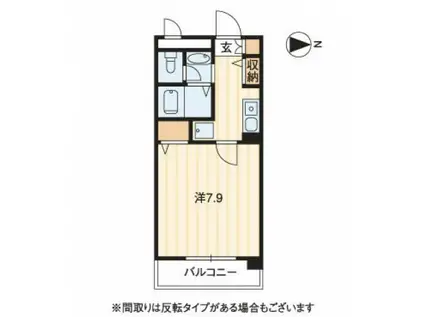 フィネス昭和町(1K/1階)の間取り写真