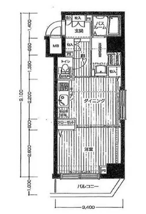 トーシンフェニックス方南町弐番館 5階階 間取り