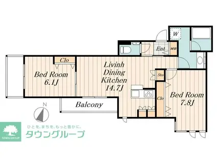 LS PLUS 豊玉南(2LDK/3階)の間取り写真