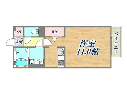 ル・トレゾア(ワンルーム/1階)の間取り写真