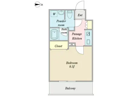 プロシード大須(1K/4階)の間取り写真