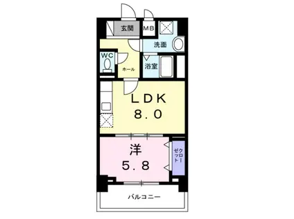 ココ クレメント II(1LDK/7階)の間取り写真