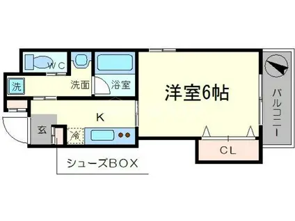 パークヒルズ(1K/14階)の間取り写真