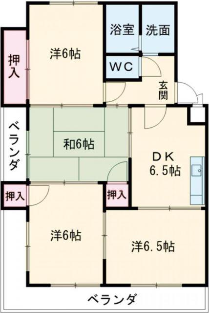 エステート南山 TS-I(4DK/4階)の間取り写真
