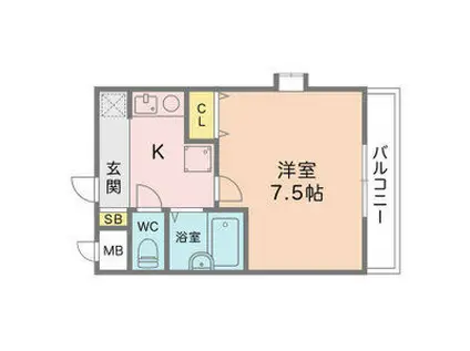 スペースプログレス(1K/3階)の間取り写真