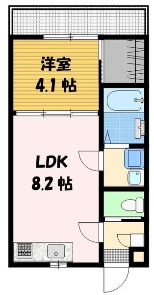 MODERN PALAZZOレイール(1LDK/2階)の間取り写真