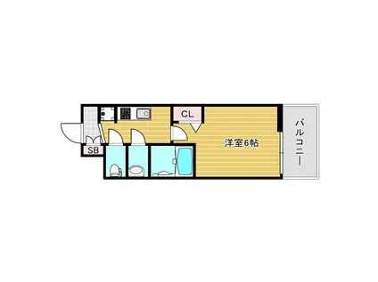 プレサンス九条グランデリーヴ(1K/5階)の間取り写真