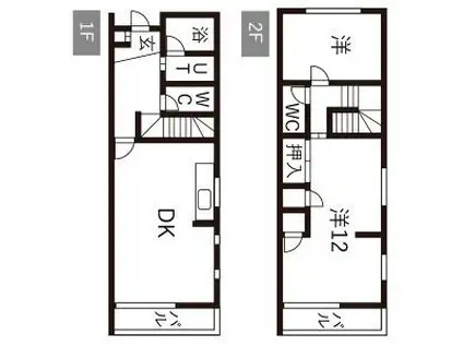 第2楠タウンハウス(2LDK/1階)の間取り写真
