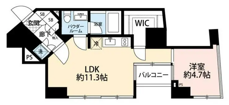 ベルドゥムール東京八丁堀 10階階 間取り