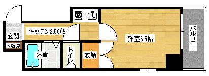 パークリッジMN(1K/5階)の間取り写真