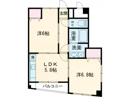 アーク・ガーデン(2DK/3階)の間取り写真