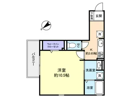 D―ROOM八千代台(1K/3階)の間取り写真