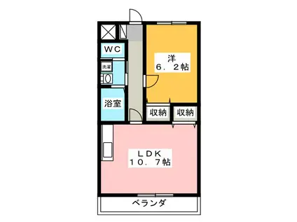 コート津新町(1LDK/5階)の間取り写真
