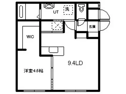 HARUSAKU大町(1LDK/1階)の間取り写真