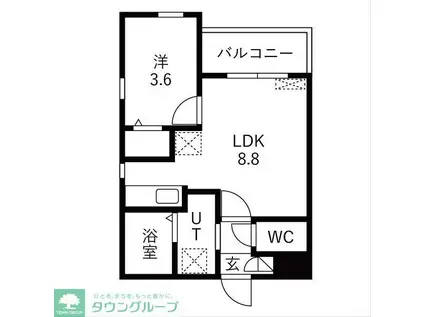 CHERIM中村公園ONYX(1LDK/1階)の間取り写真