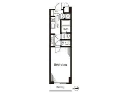 シルフィード東品川(1K/3階)の間取り写真