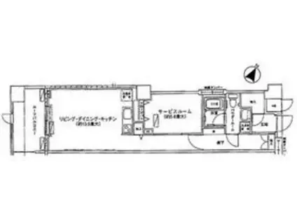 アクロス目黒タワー(1SLDK/5階)の間取り写真