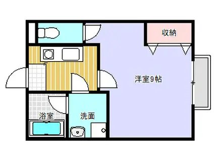 カーペンターハウスVI(1K/2階)の間取り写真