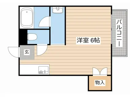 レイクパレスNASUI(ワンルーム/1階)の間取り写真