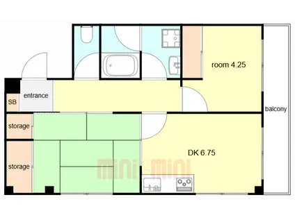 リーベスト広田(2DK/2階)の間取り写真