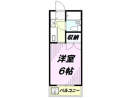 ファミールハイツII(1K/1階)の間取り写真