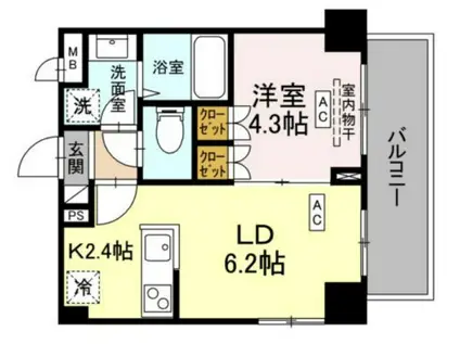 ロイジェント西新井(1LDK/1階)の間取り写真