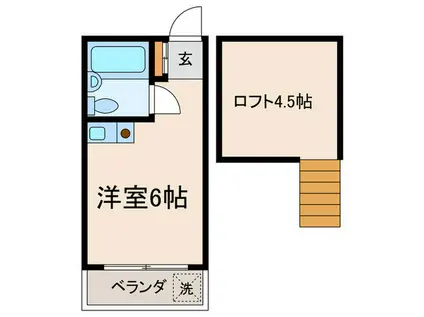 カーサ経堂(ワンルーム/1階)の間取り写真