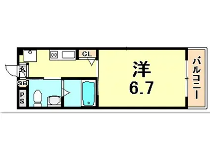 DOLCE AMARO(1K/2階)の間取り写真