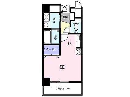ジョリー柏(ワンルーム/3階)の間取り写真