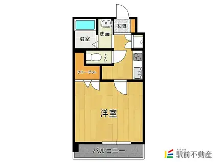 サヴォイブロンズガーデニア(1K/2階)の間取り写真