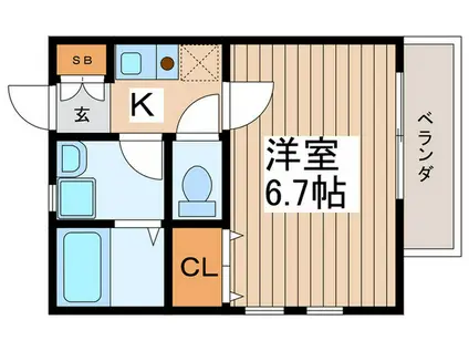 エルセレッソ(1K/1階)の間取り写真