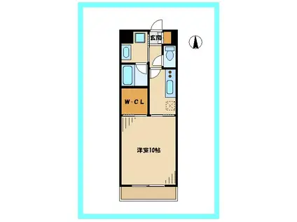 コンフォート中野島(1K/5階)の間取り写真