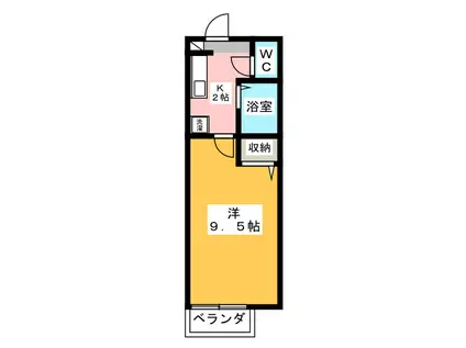 アメニティー泉(1K/2階)の間取り写真