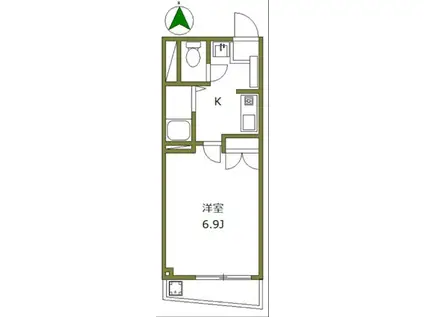 エミネンス(1K/2階)の間取り写真