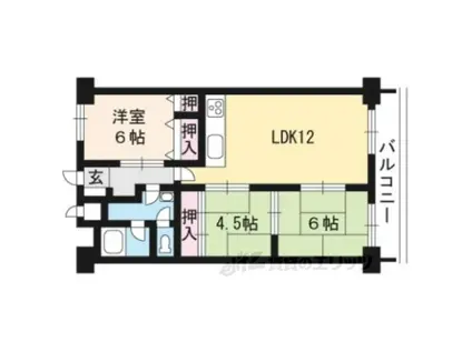 リバーヒルズ(3LDK/3階)の間取り写真