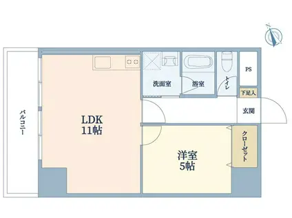 グランドメゾン麹町(1LDK/2階)の間取り写真