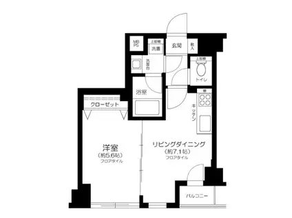 ダイアパレス飯田橋II ダイアパレス飯田橋2(1LDK/6階)の間取り写真