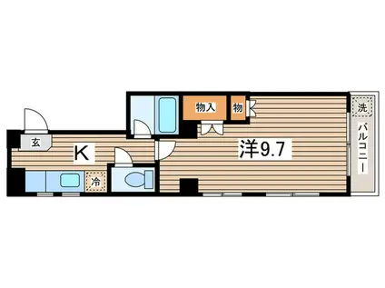 アービル堀濱第2(1K/4階)の間取り写真
