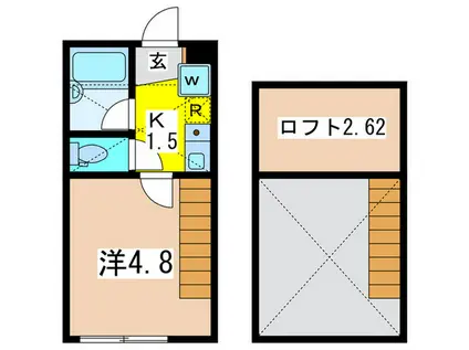 RIKUH IKEGAMI(1K/3階)の間取り写真