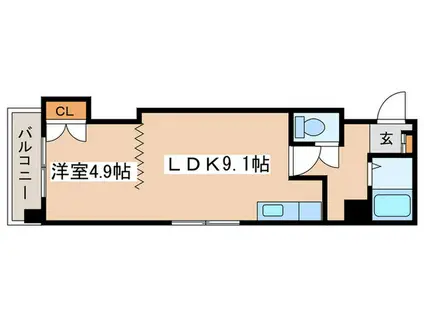 コメンスNO1(1LDK/3階)の間取り写真