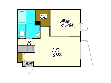 SENSAI-ATSUBETSU(1LDK/3階)の間取り写真