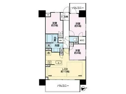 レーベン岐阜(3LDK/9階)の間取り写真
