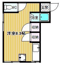 ブリリア宝(ワンルーム/2階)の間取り写真