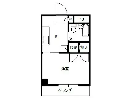 高崎マンション(1K/5階)の間取り写真