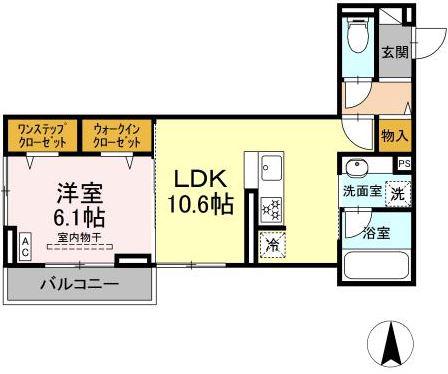 ステラ ルーチェ(1LDK/1階)の間取り写真