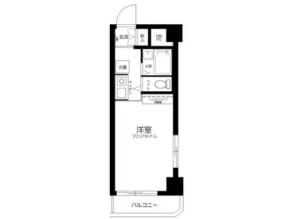 ライオンズマンション三軒茶屋第7(ワンルーム/3階)の間取り写真