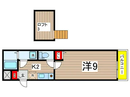 フローレンスパレス南多摩(1K/1階)の間取り写真